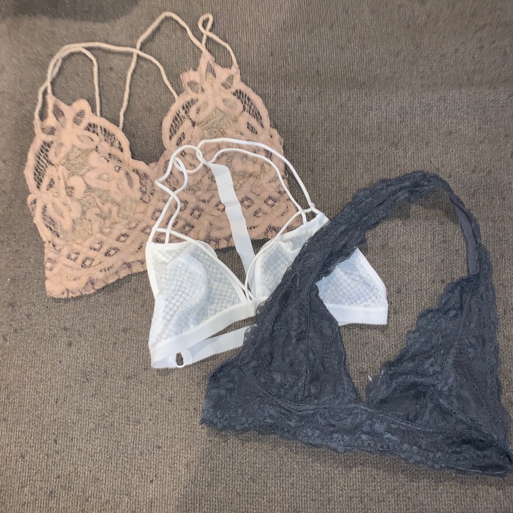 BUNDLE! 3 free people bralettes